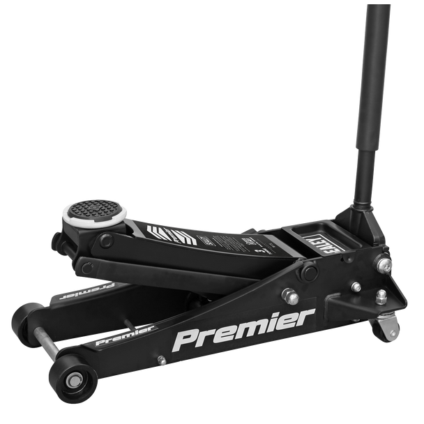 Sealey 3040AB | Premier Low Profile Trolley Jack with Rocket Lift 3 Tonne - Black