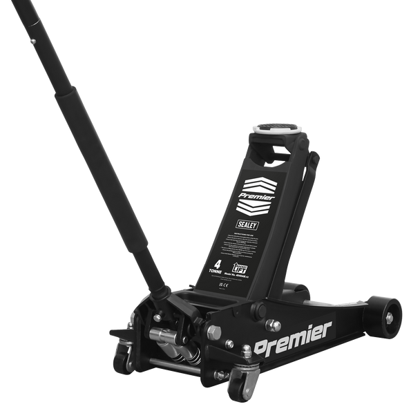 Sealey 4040AB | Premier Low Profile Trolley Jack with Rocket Lift 4 Tonne - Black