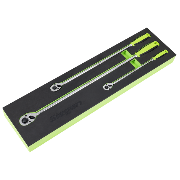 Sealey S01332 | Extra-Long Ratchet Wrench Set 3pc