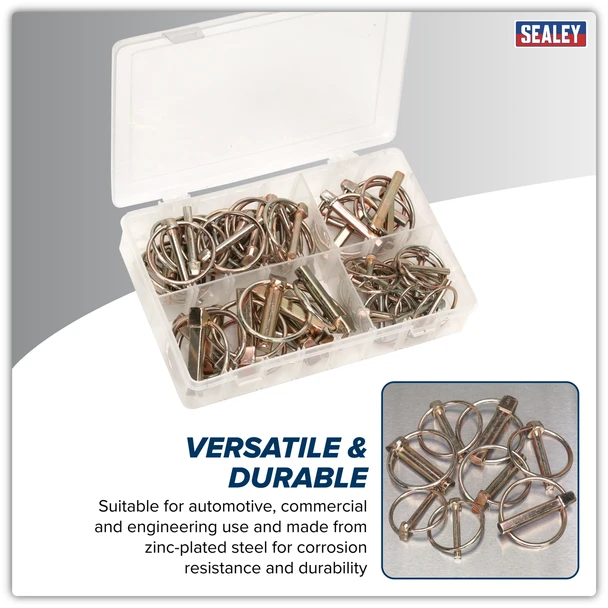 Counter Pin Compressor Sealey AB022LP | Linch Pin Assortment 50pc | Compressed Air Systems UK ...