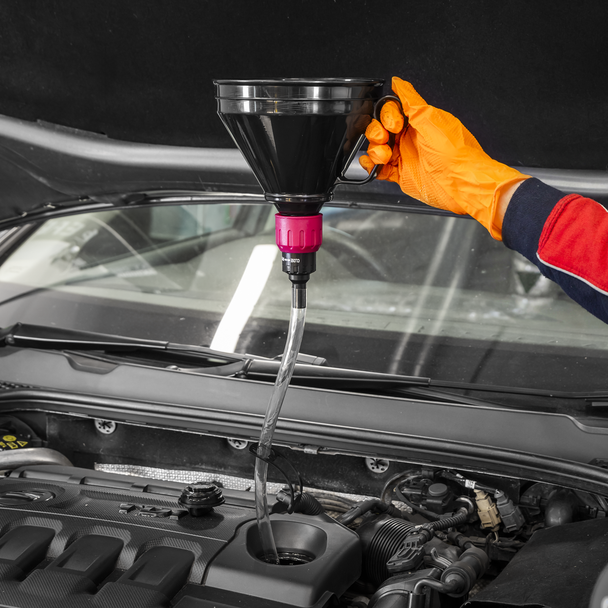 Sealey VFF1 ⏐ Valved Flexible Spout Funnel with Filter 160mm