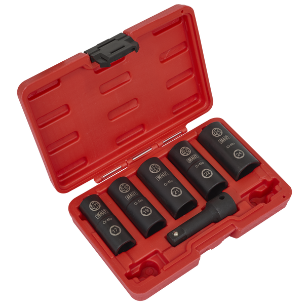 Sealey SX271 | Impact Wheel Nut/Removal Flip Socket Set 1/2"Sq Drive 6pc