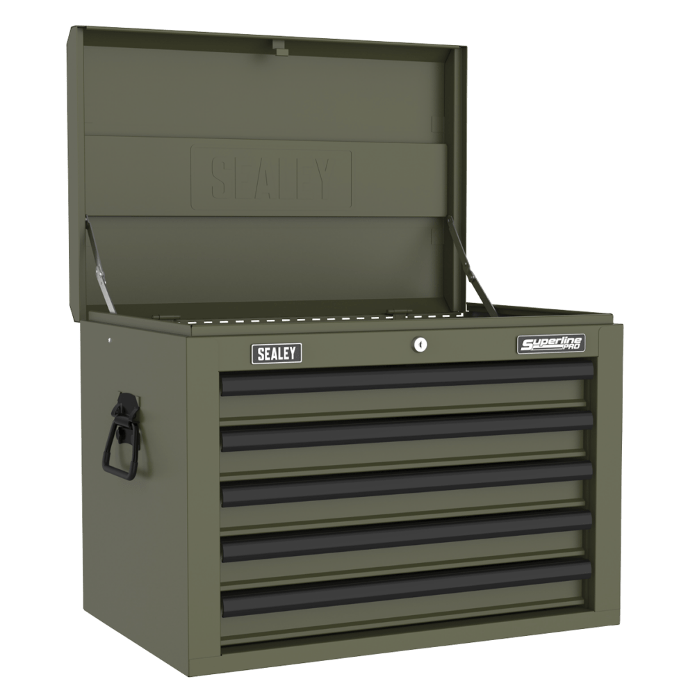 Sealey AP26059TK | Superline PRO® Heavy Duty Topchest 5 Drawer – Khaki