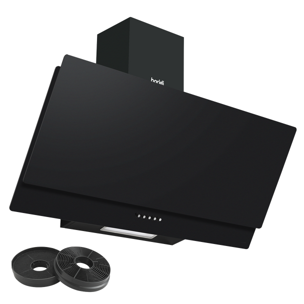 Sealey DH106 │ Baridi Angled Chimney Cooker Hood with Carbon Filters & LED Lamp 90cm, Energy Class A - Black