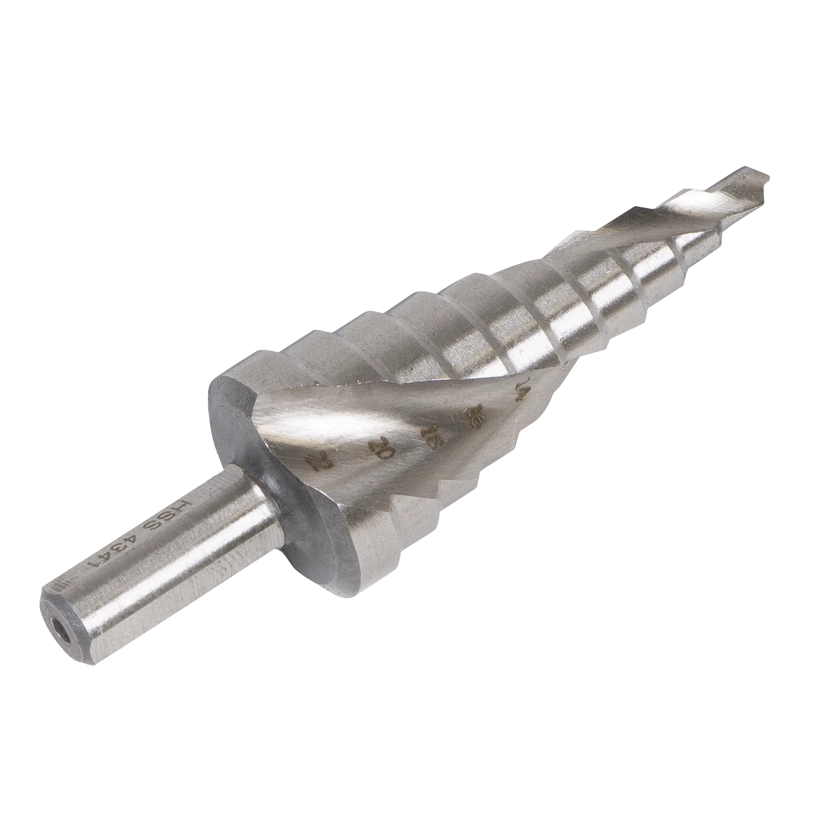 Sealey AK4747 | Spiral Flute HSS 4341 Step Drill Bit 4 22mm