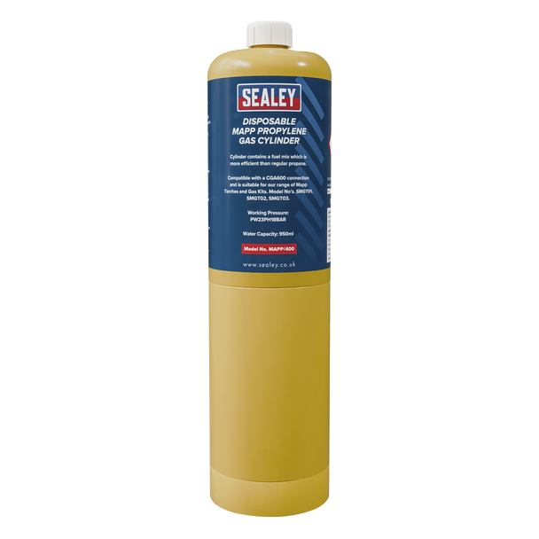 Sealey MAPP/40012 | Disposable MAPP Propylene Gas Cylinder - Case of 12