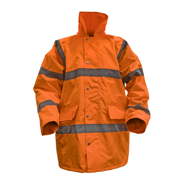 Sealey 806LO | Worksafe Hi-Vis Orange Jacket with Quilted Lining - Large