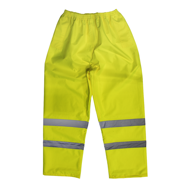 Sealey 807M | Worksafe Hi-Vis Yellow Waterproof Trousers - Medium