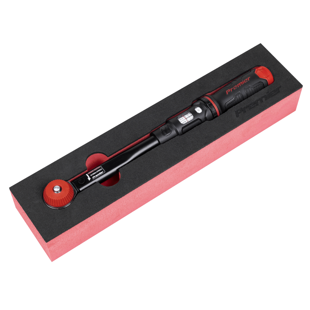 Sealey STW922 | Premier Black Calibrated Micrometer Torque Wrench with 3/8″Sq Push Through Drive 10 50Nm