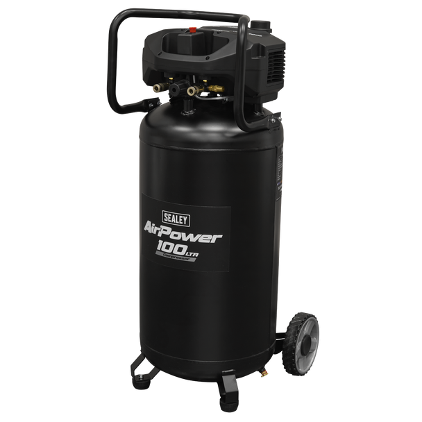 Sealey SAC100V | 100L Oil Free Belt Drive Vertical Compressor 2.5hp