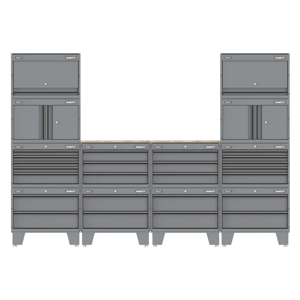 Sealey APMSCCOMBO1 | Superline PRO® Storage System with Rubber Wood Worktop 2.7m