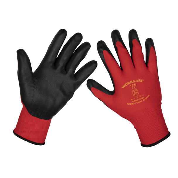 Sealey 9125XL | Worksafe Nitrile Foam Gloves, X-Large - Pair