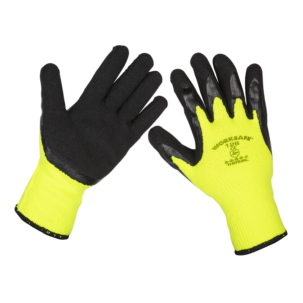 Sealey 9126/12 | Worksafe Thermal Super Grip Gloves, Large - Pack of 12 Pairs