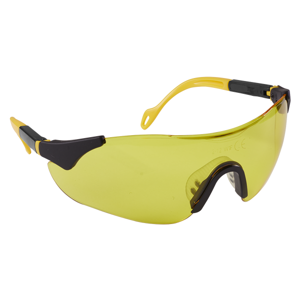 Sealey 9212 | Worksafe Sports Style High-Vision Safety Glasses with Adjustable Arms
