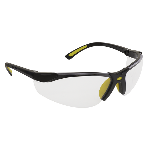 Sealey 9213 | Worksafe Zante Style Clear Safety Glasses with Flexi Arms