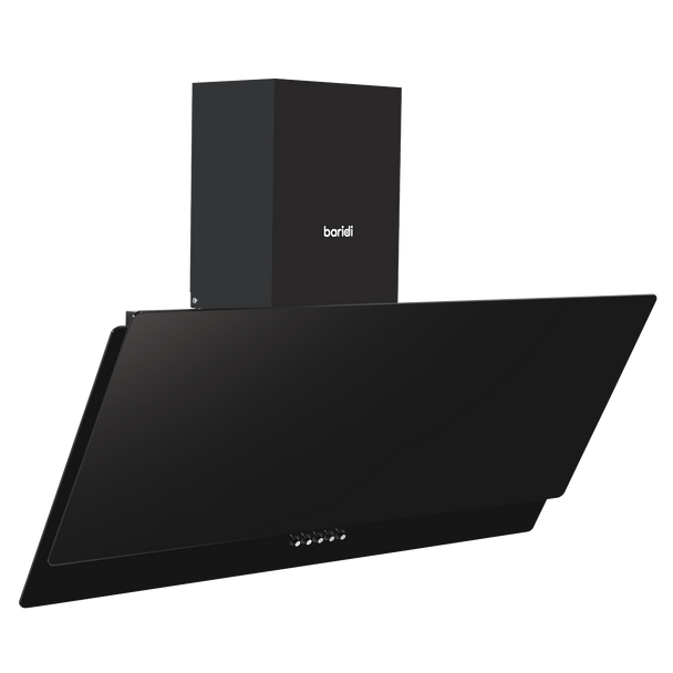 Sealey DH106 │ Baridi Angled Chimney Cooker Hood with Carbon Filters & LED Lamp 90cm, Energy Class A - Black