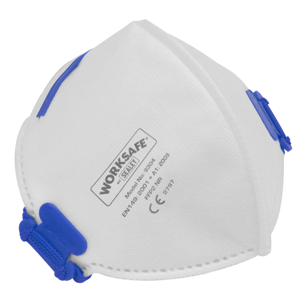 Sealey 9304/10 | Worksafe Fold Flat Mask FFP2 - Pack of 10