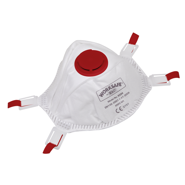 Sealey 9334/10 | Worksafe FFP3 Valved Cup Mask - Pack of 10