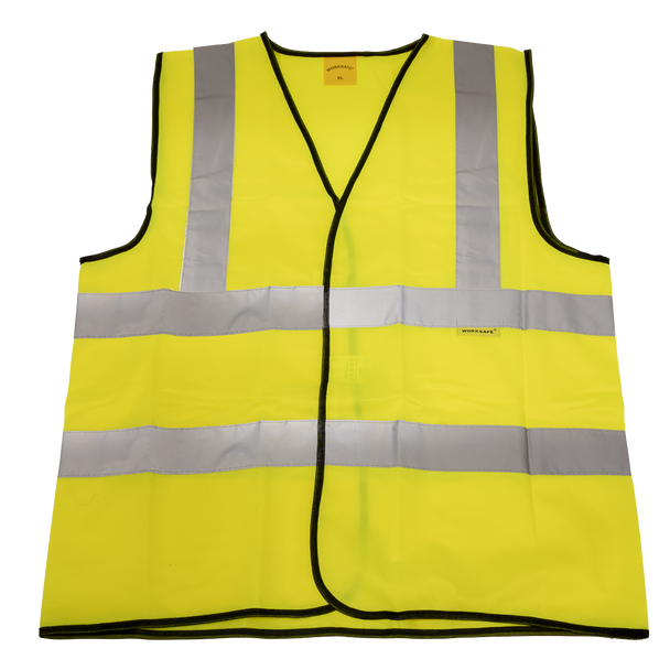 Sealey 9804XL | Worksafe Hi-Vis Yellow Waistcoat - X-Large