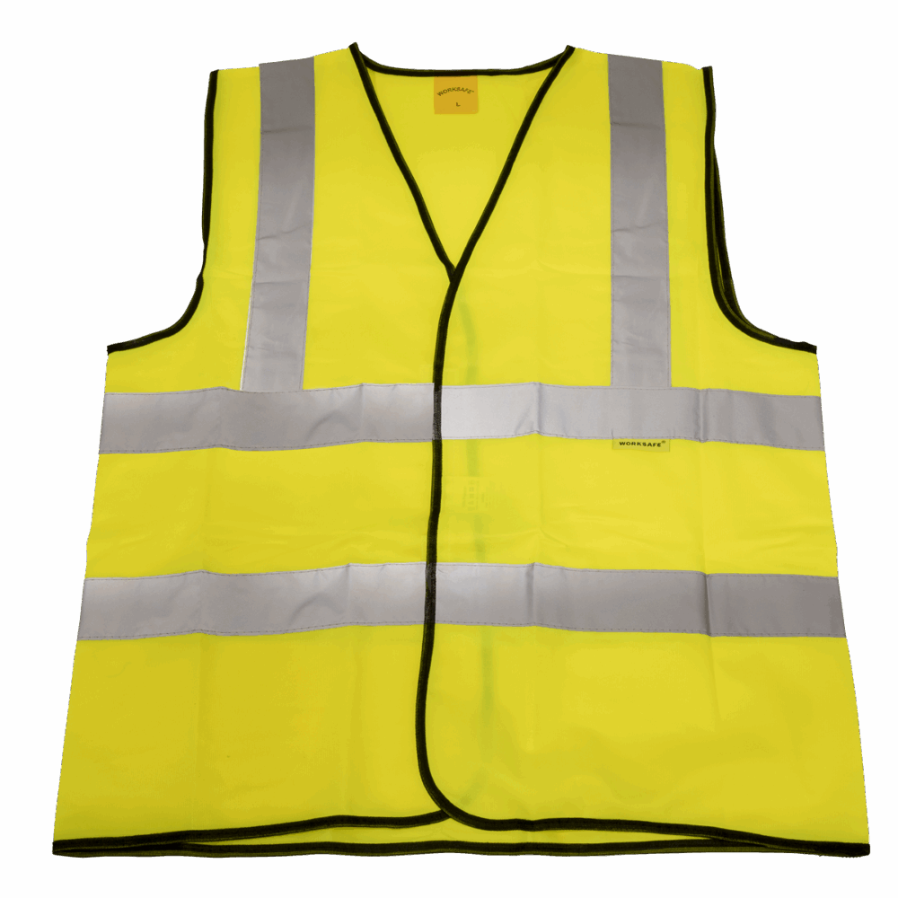 Sealey 9804M | Worksafe Hi-Vis Yellow Waistcoat - Medium