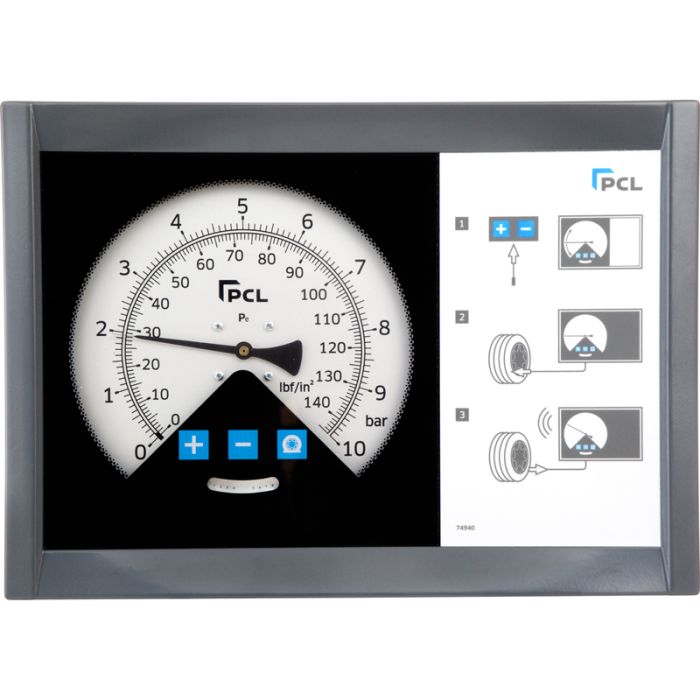 PCL A10S20T | A10 Tyre Inflator Wall Mounted 0-145 psi & 0-10 bar