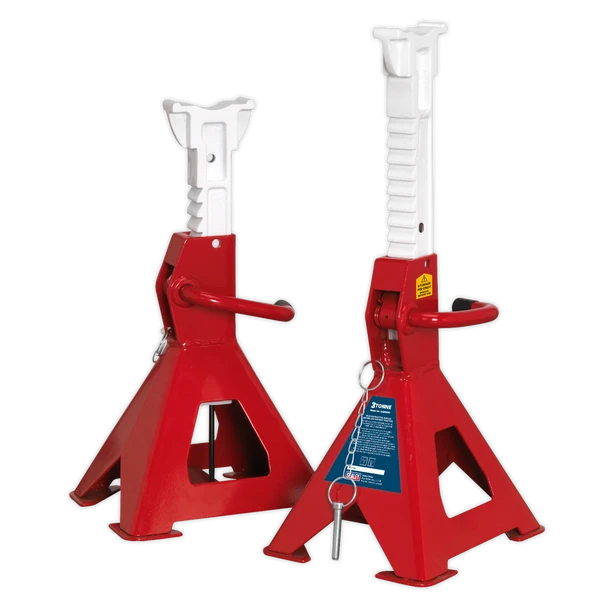 Sealey AAS3000 | Auto Rise Ratchet Axle Stands (Pair) 3 Tonne Capacity per Stand