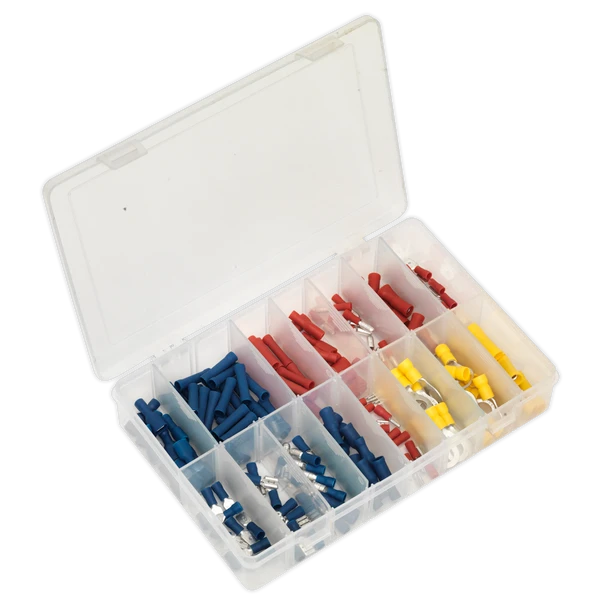 Sealey AB038MT | Crimp Terminal Assortment 200pc - Blue, Red & Yellow