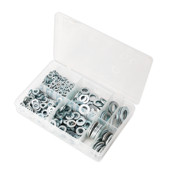 Sealey AB061SDH | Zinc Plated Self-Drilling Screw Assortment Hex Head 410pc