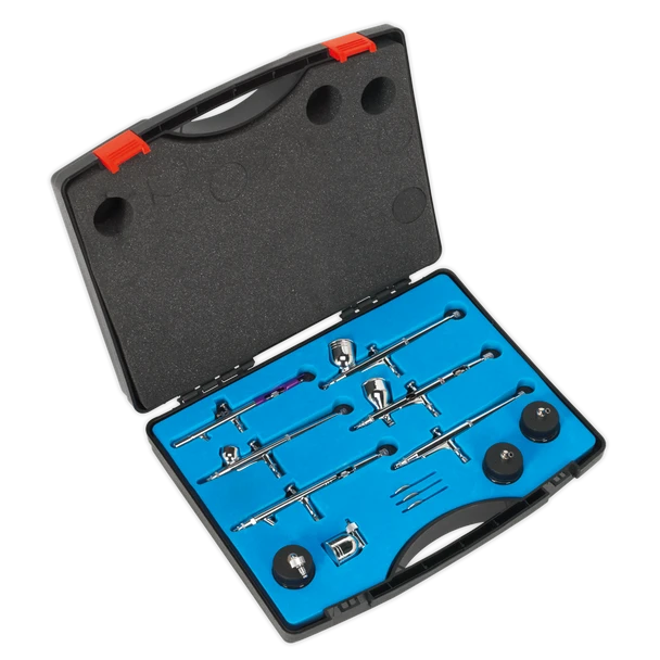 Sealey AB936 | Mini Gravity/Suction Feed Air Brush Kit 10pc