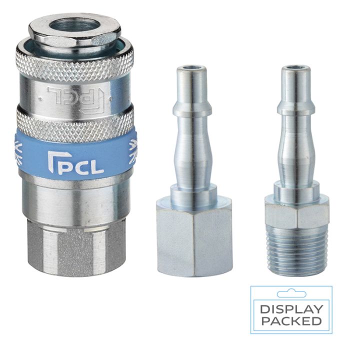 PCL AC21CF05 | Airflow Coupling Female Thread Rp 1/4 (Display Packed)