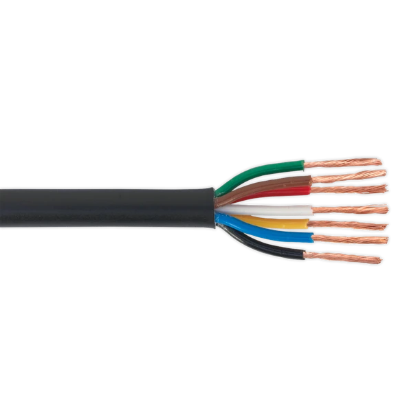 Sealey AC24207CTH | Thin Wall Automotive Cable 7 x 0.75mm 24/0.20mm 30m - Black