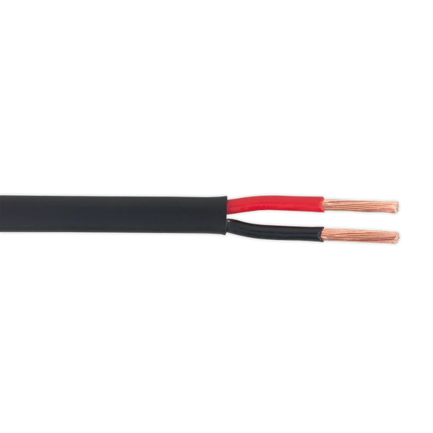 Sealey AC2830TWTN | Thin Wall Flat Automotive Cable Twin 2 x 2mm 28/0.30mm 30m - Black