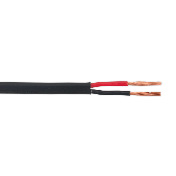 Sealey AC3220TWTN | Thin Wall Flat Automotive Cable Twin 2 x 1mm 32/0.20mm 30m - Black