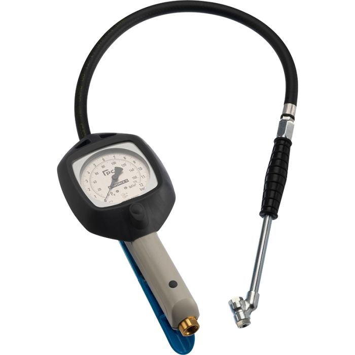 PCL AFG1H03 | Airforce II Tyre Inflator 0-170 psi & 0-12 bar, 0.53m Hose Twin Hold-on Connector