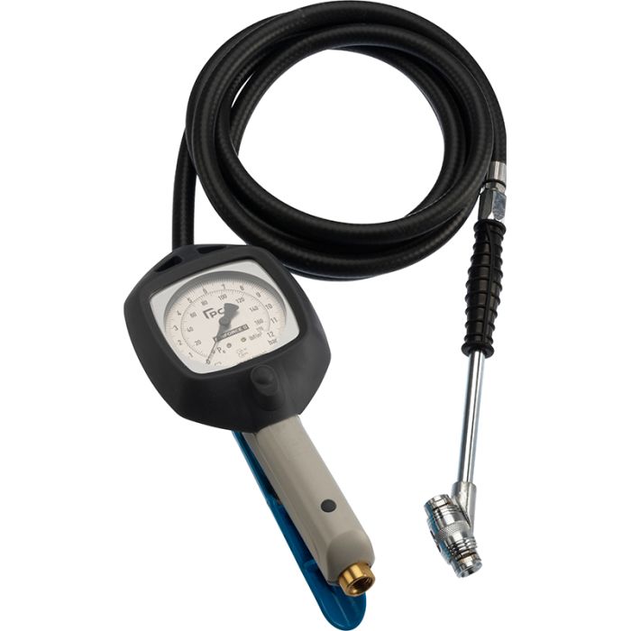 PCL AFG1H06 | Airforce II Tyre Inflator 0-170 psi & 0-12 bar, 2.7m Hose Twin Clip-on Connector