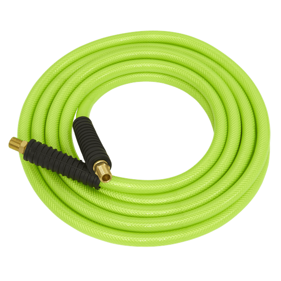 Sealey AHFC10 | High-Visibility Air Hose with 1/4"BSP Unions 10m x 8mm