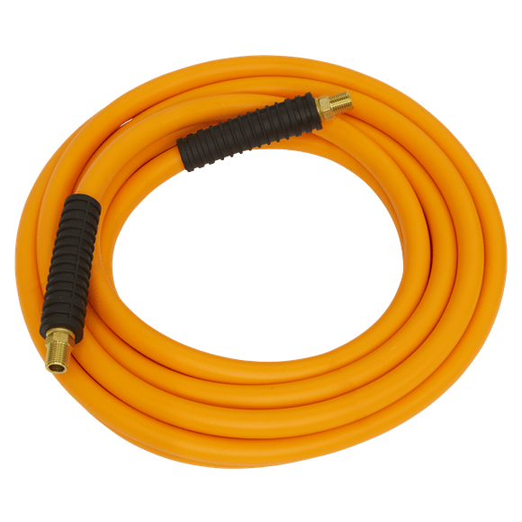 Sealey AHHC10 | High-Visibility Hybrid Air Hose with 1/4"BSP Unions 10m x 8mm