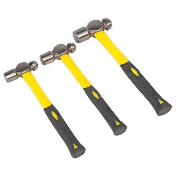 Sealey AK2031 | Premier Ball Pein Hammer Set with Fibreglass Shafts 3pc