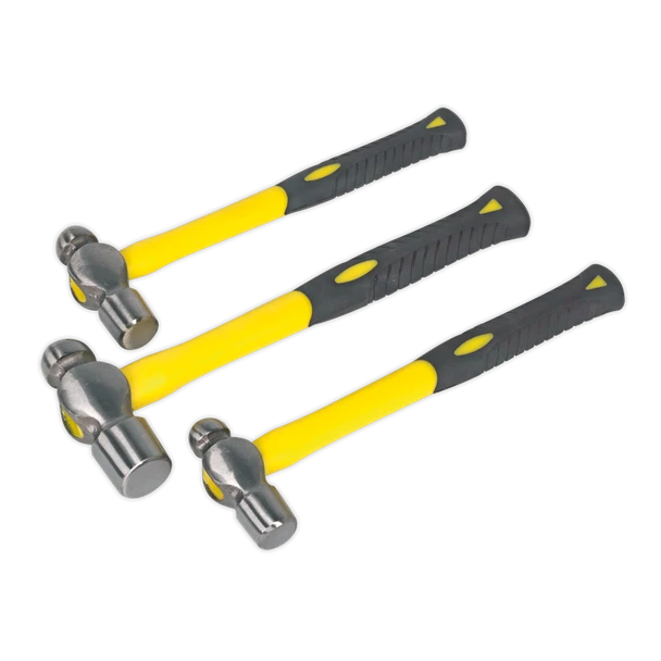 Sealey AK2031 | Premier Ball Pein Hammer Set with Fibreglass Shafts 3pc
