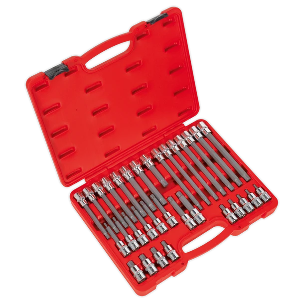 Sealey AK2198 | Premier Ribe Socket Bit Set 1/2"Sq Drive 32pc