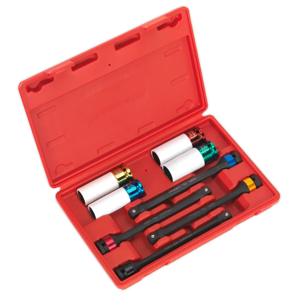 Sealey AK2243 | Torque Stick & Aluminium Wheel Impact Socket Set 1/2"Sq Drive 8pc