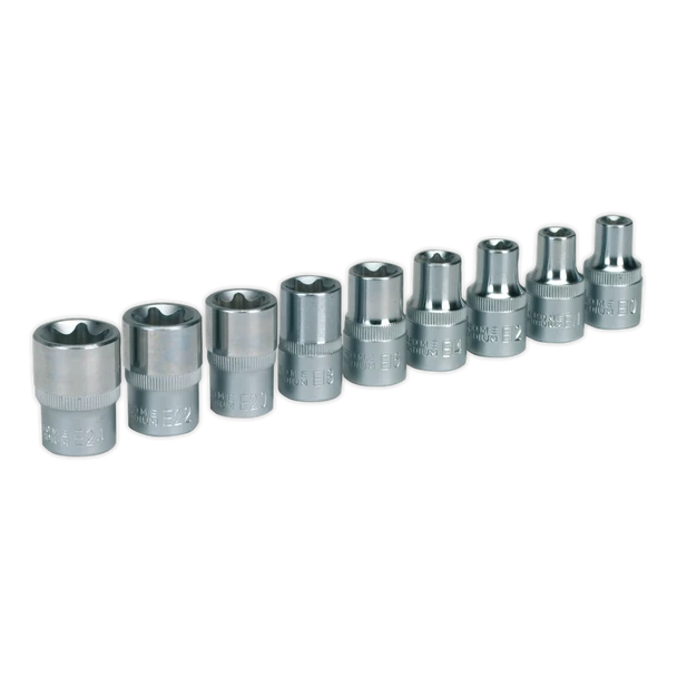 Sealey AK230 | Premier TRX-Star* Female Socket Set 1/2"Sq Drive 9pc