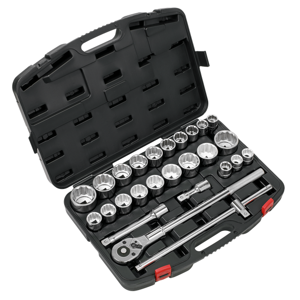 Sealey AK2584 │ Premier Metric/Imperial Socket Set 3/4"Sq Drive 12-point 26pc