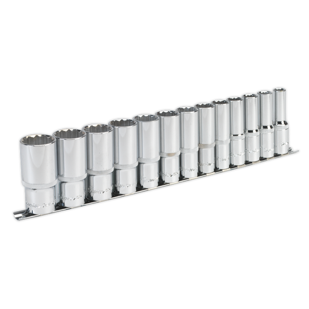 Sealey AK2675 │Premier Imperial Deep Socket Set 1/2"Sq Drive 12-point 13pc