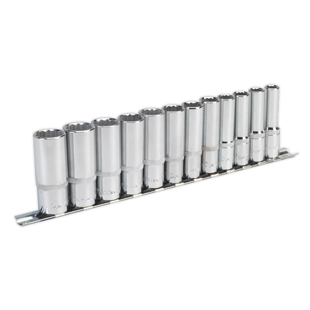 Sealey AK2683 | Premier Deep Socket Set 3/8"Sq Drive 12-point 12pc