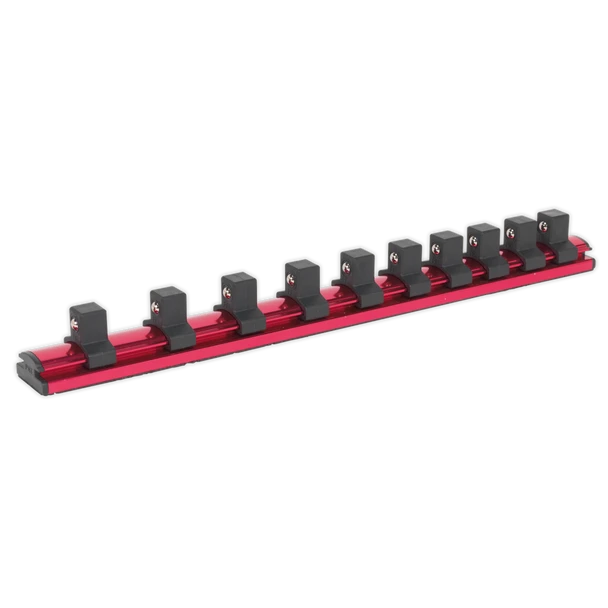 Sealey AK27084 | Premier Socket Retaining Rail Magnetic 1/2"Sq Drive 10 Clips