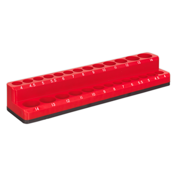 Sealey AK27085 | Premier Socket Holder Magnetic 1/4"Sq Drive Capacity 26 Sockets