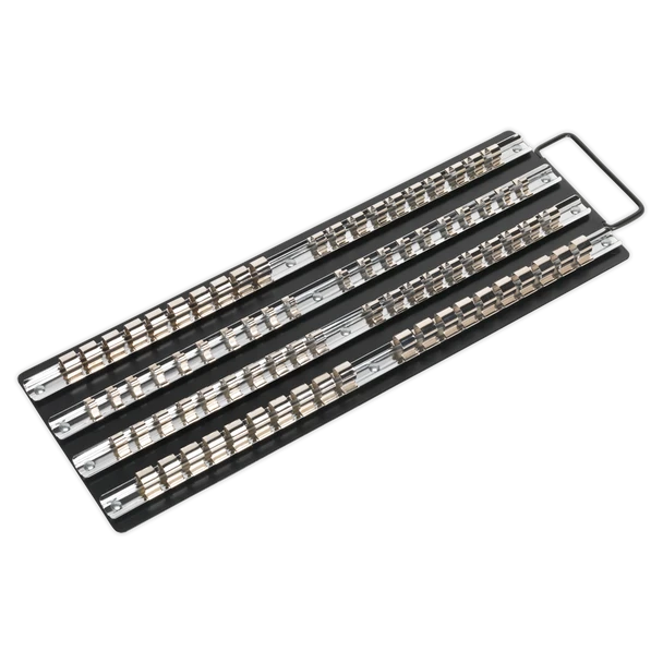 Sealey AK271B | Premier Socket Rail Tray 1/4", 3/8" & 1/2"Sq Drive - Black