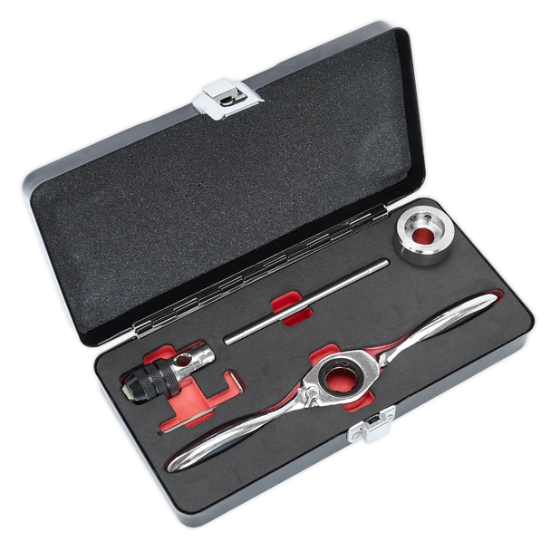 Sealey AK3027 | Metric Bi-Directional Ratchet Tap & Die Holder Set 5pc