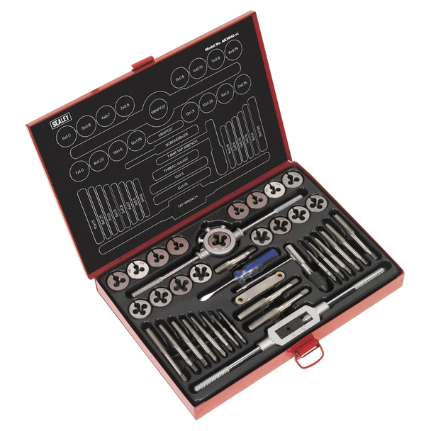 Sealey AK3040 | Metric Tap & Die Set Split Dies 40pc